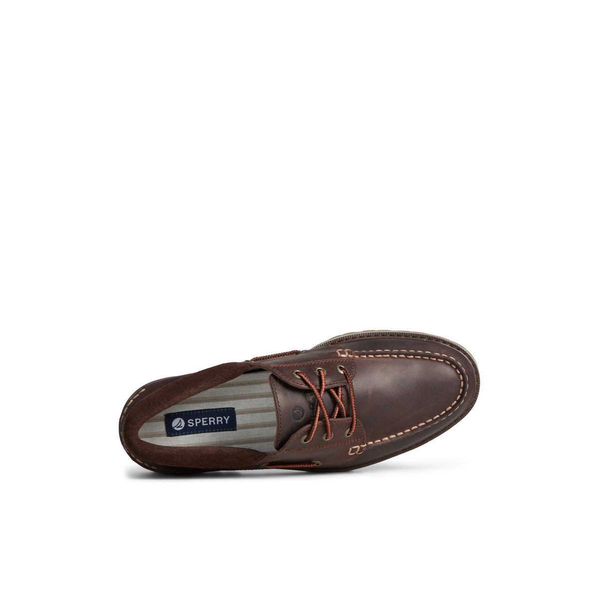 Brown Sperry Authentic Original Unlined Lug 3-Eye Boat Shoe | 9852-PELJS