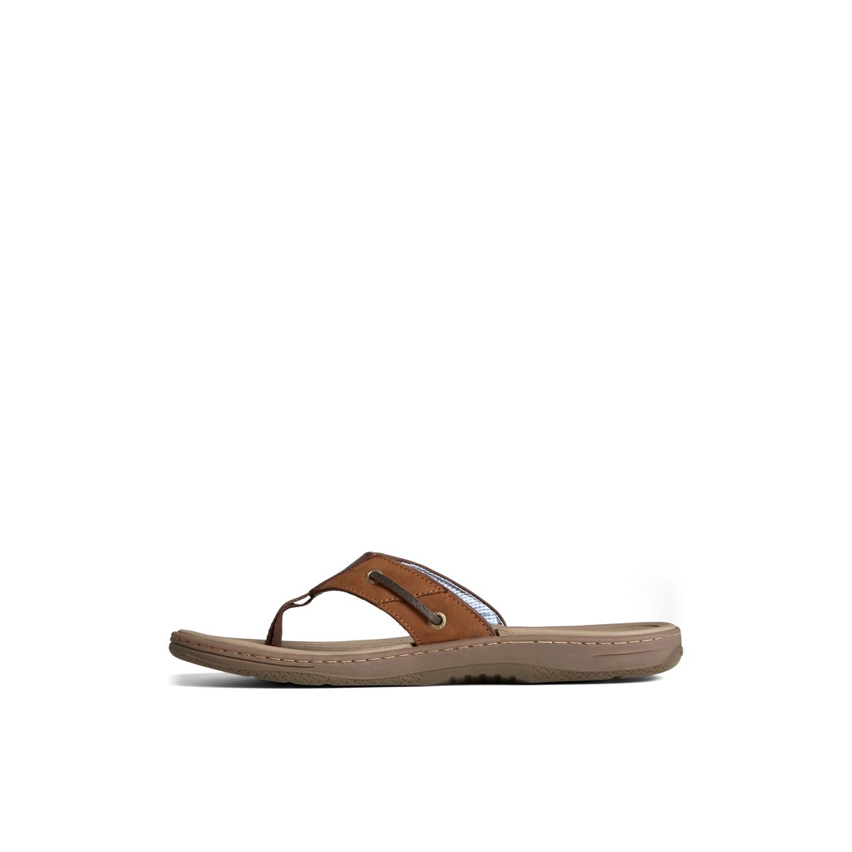 Brown Sperry Baitfish Leather Flip Flop | 9012-FZNBI