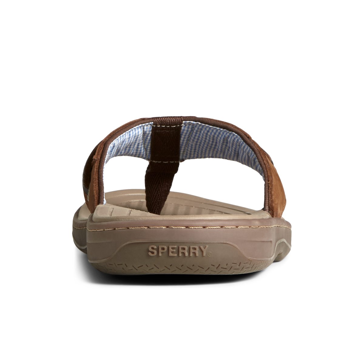 Brown Sperry Baitfish Leather Flip Flop | 9012-FZNBI