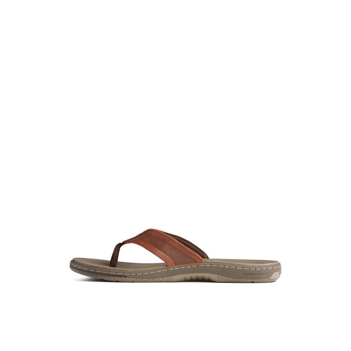 Brown Sperry Havasu Perf Flip Flop | 1067-GZNXH