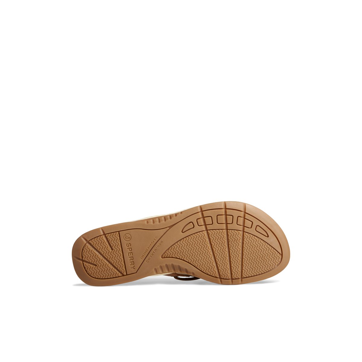 Dark Beige Sperry Seafish Leather Flip Flop | 3408-UFZIP