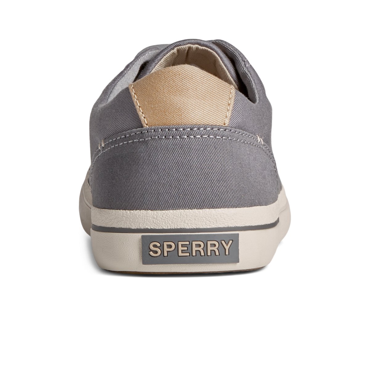 Grey Sperry SeaCycled Striper II Textile Sneaker | 8012-NCGSY