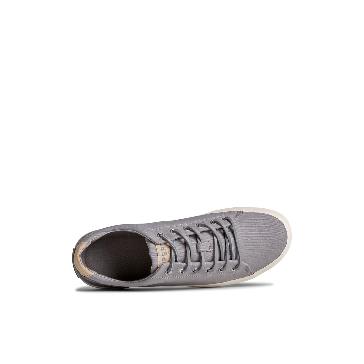 Grey Sperry SeaCycled Striper II Textile Sneaker | 8012-NCGSY