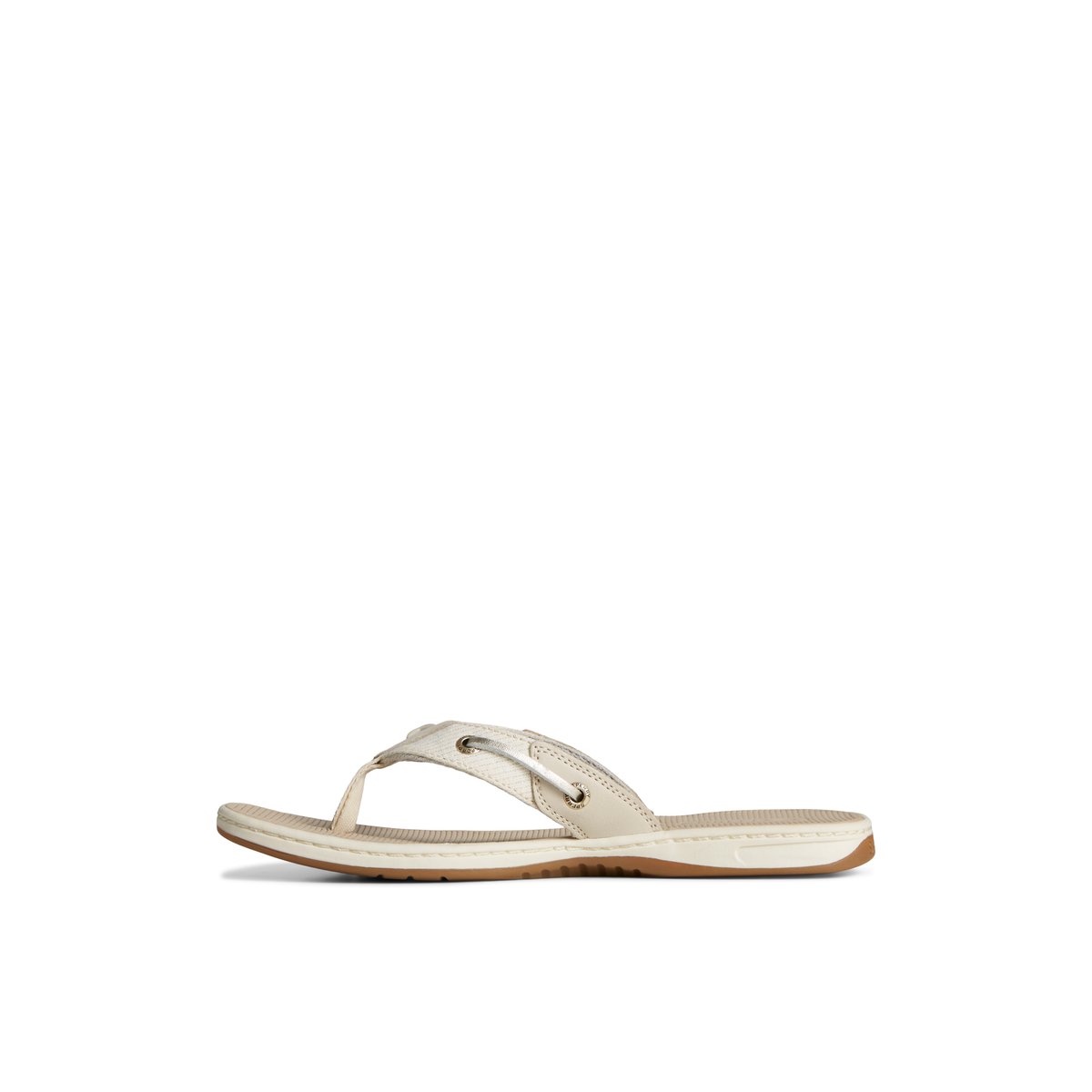 Grey Sperry Seafish Metallic Flip Flop | 9065-RXZAC