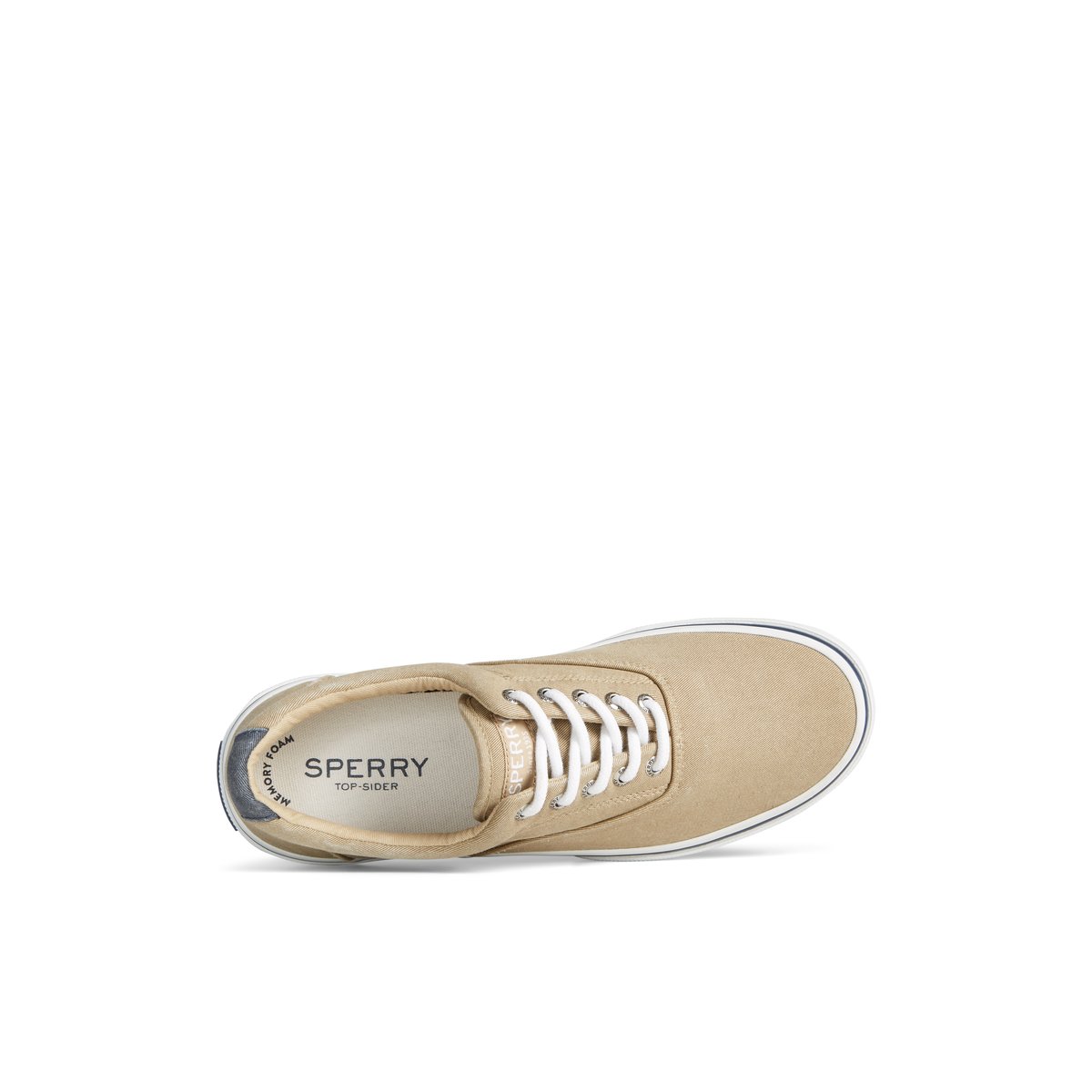 Khaki Sperry Halyard CVO Salt Washed Sneaker | 4837-SJUVZ