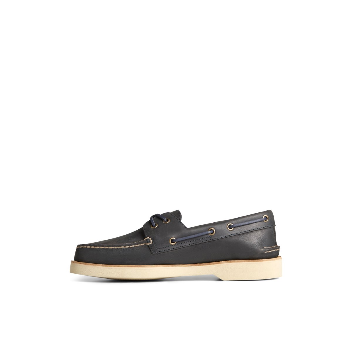 Navy Sperry Authentic Original Double Sole Cross Lace Boat Shoe | 8341-RVSIN