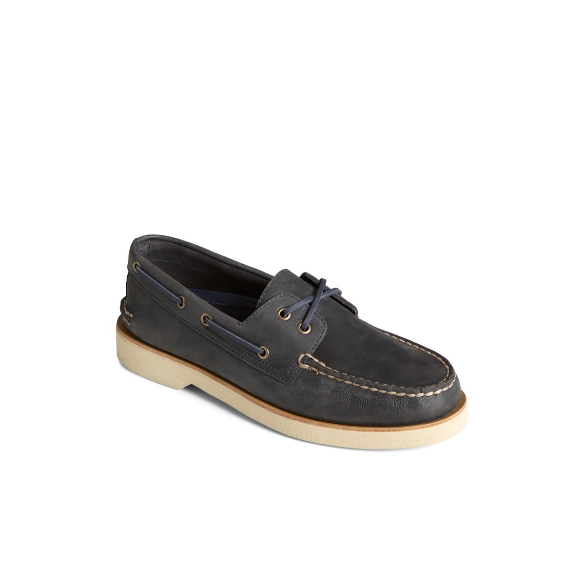 Navy Sperry Authentic Original Double Sole Cross Lace Boat Shoe | 8341-RVSIN