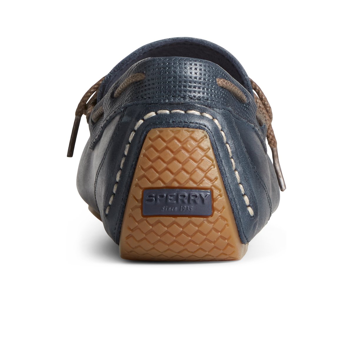 Navy Sperry Davenport Deboss Leather 1-Eye Driver | 3150-UBPCZ