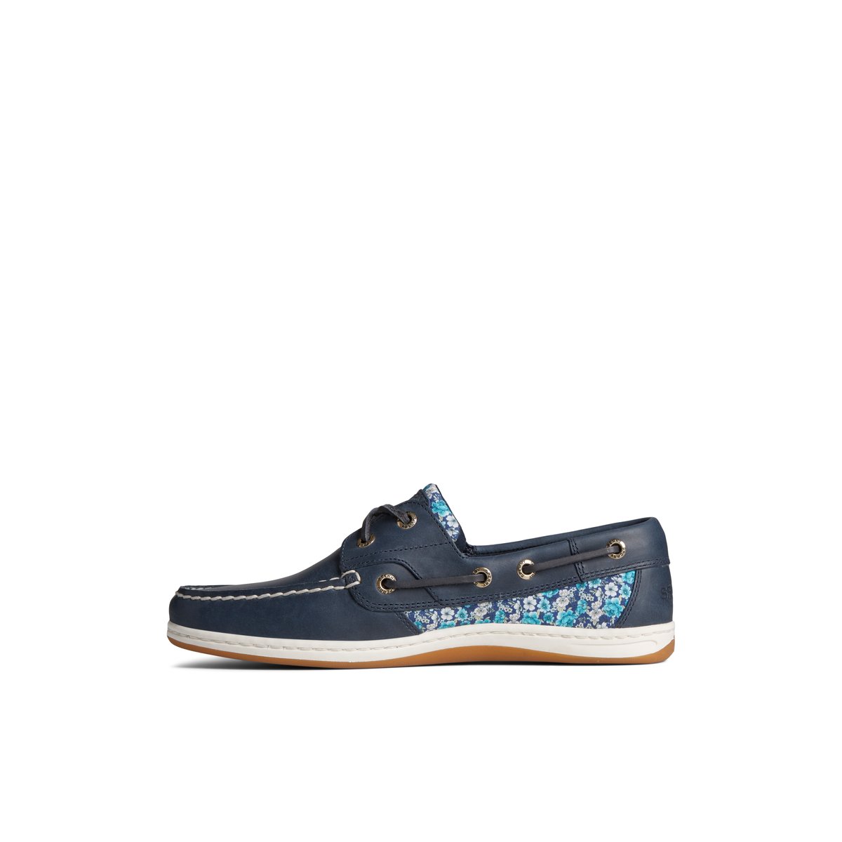 Navy Sperry Koifish Floral Boat Shoe | 8259-GVBAE