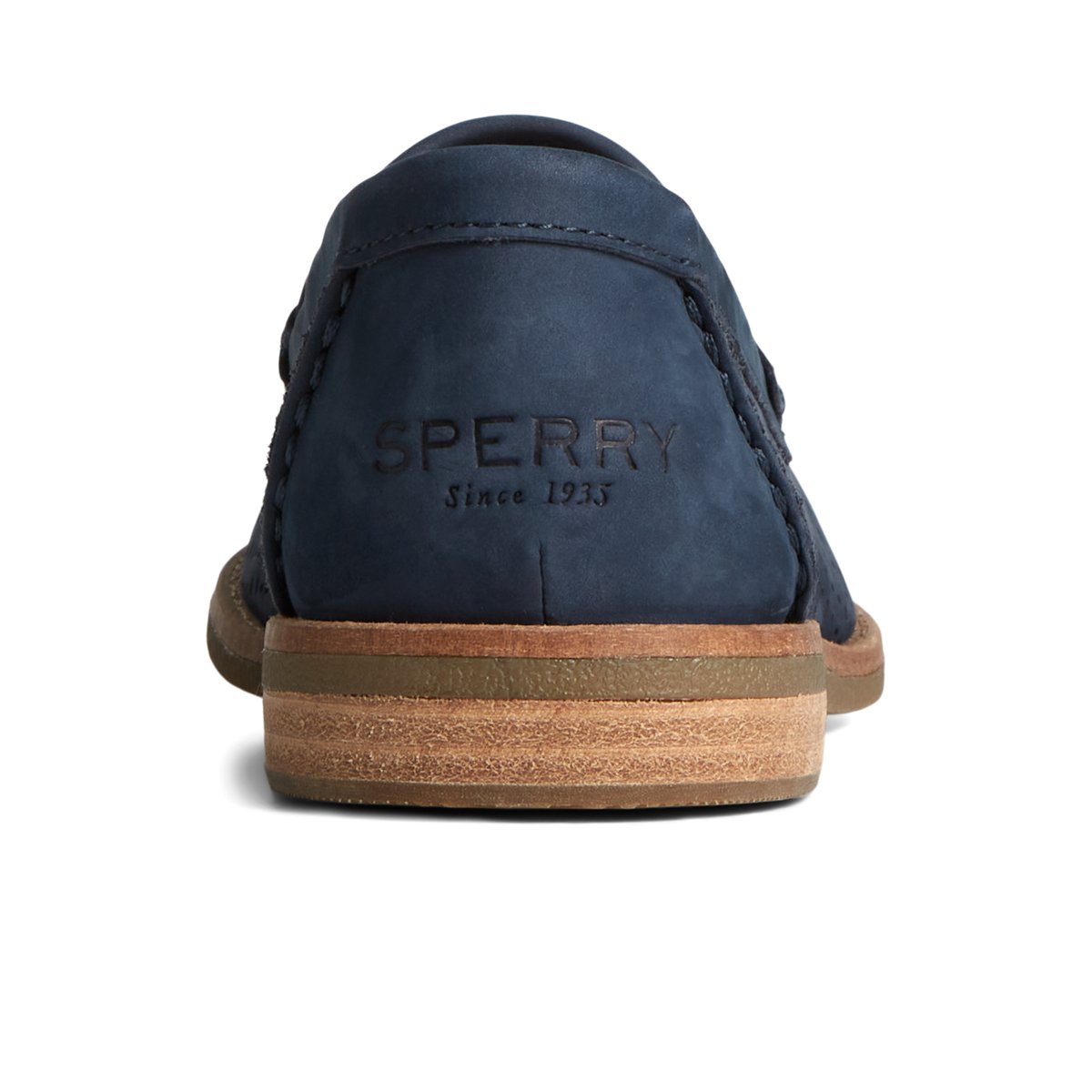 Navy Sperry Seaport Perforated Penny Loafer | 3259-ADGRN