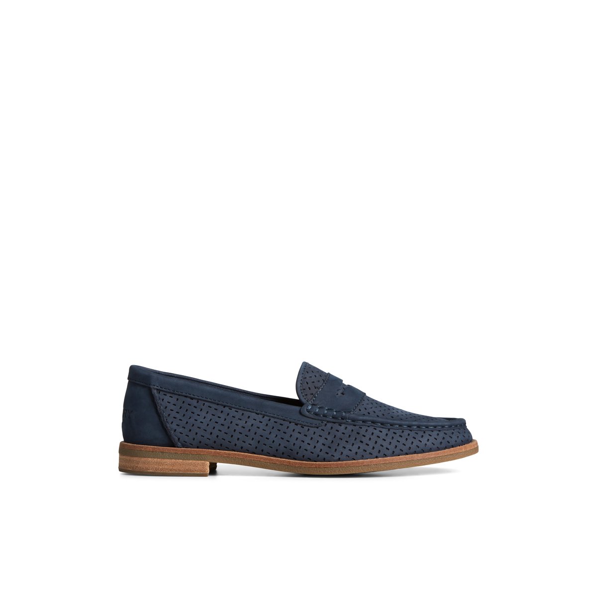 Navy Sperry Seaport Perforated Penny Loafer | 3259-ADGRN