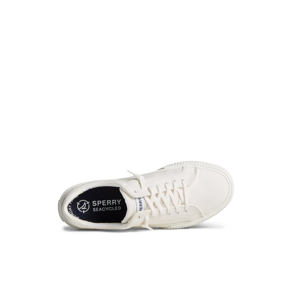 White Sperry Bermuda SeaCycled Canvas Sneaker | 0147-YEJHA