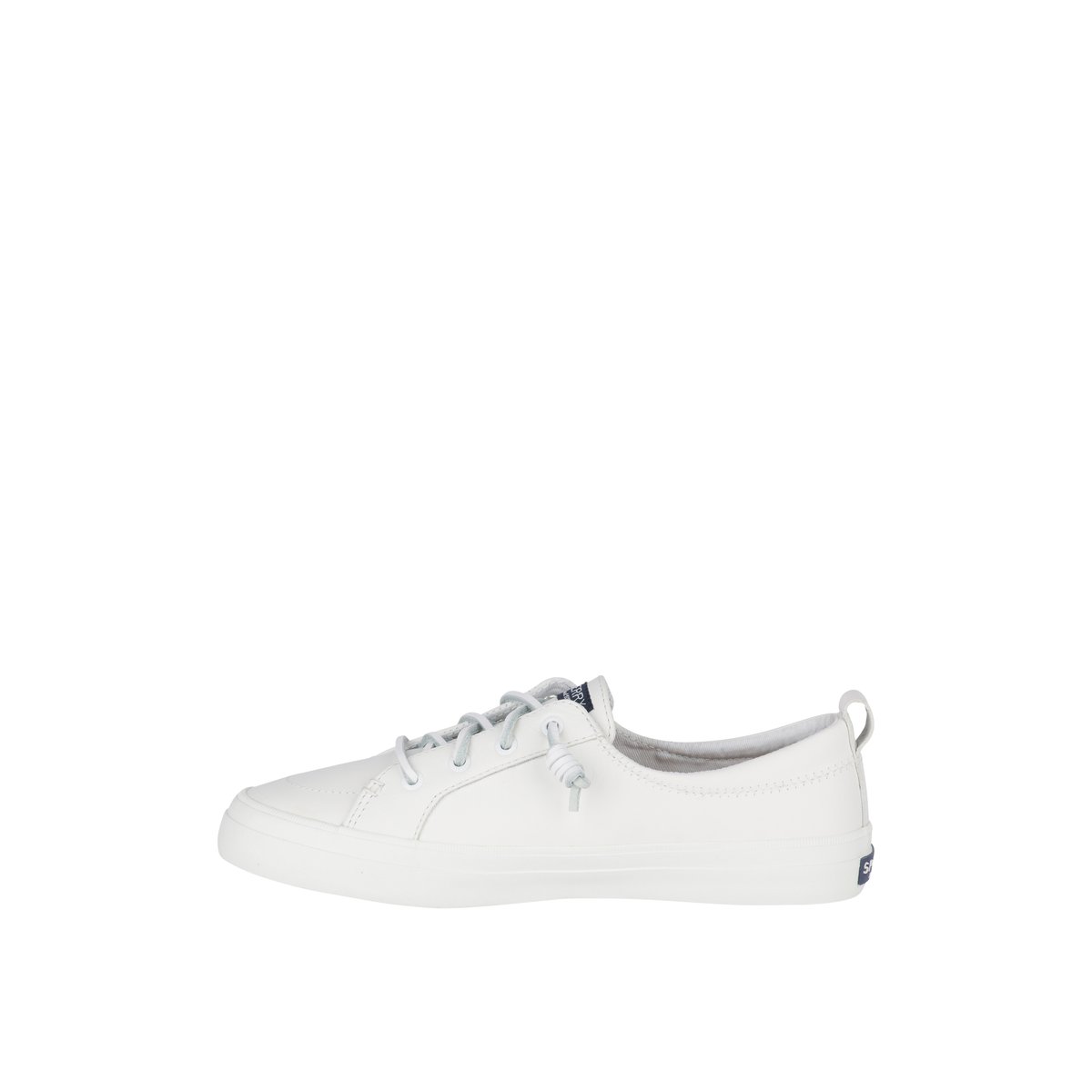 White Sperry Crest Vibe Leather Sneaker | 1872-MLDAQ