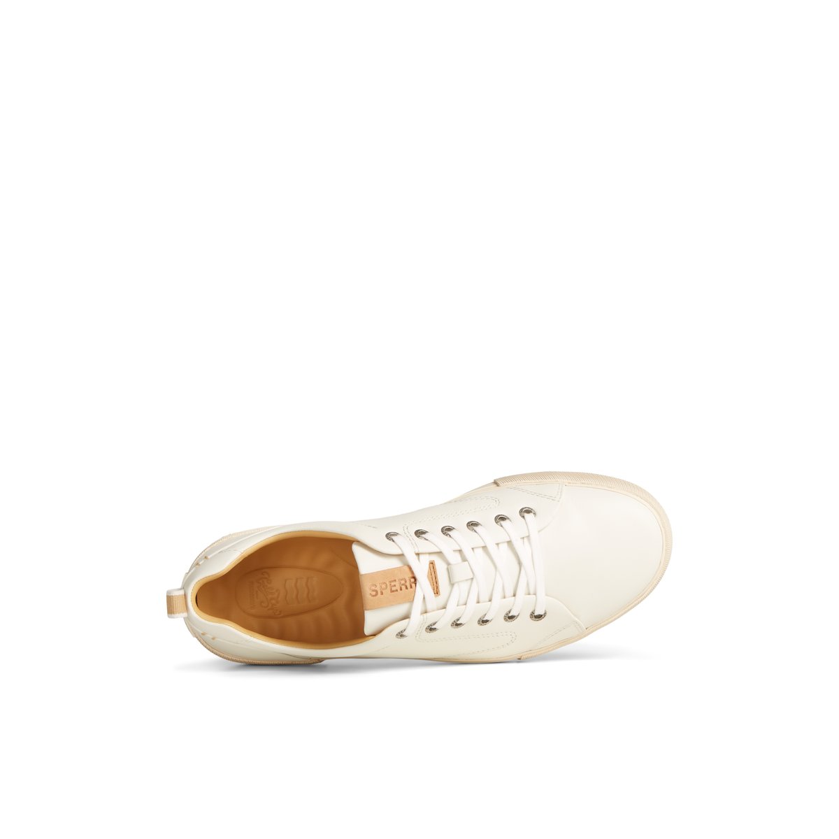 White Sperry Gold Cup Striper LTT Sneaker | 6473-JIPEO