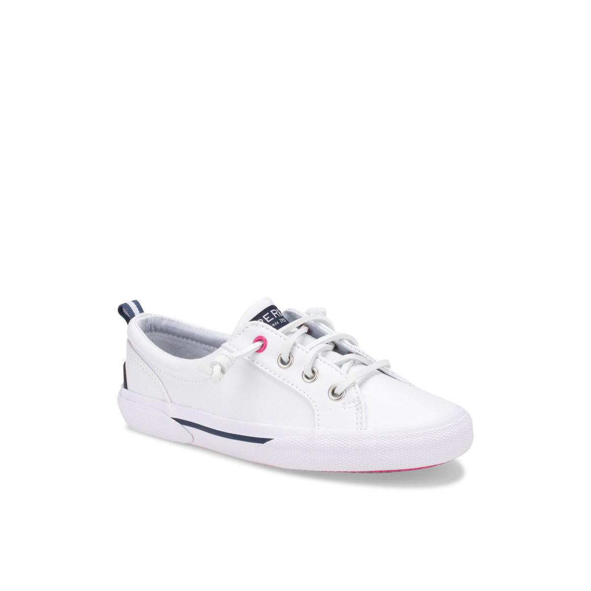 White Sperry Pier Wave Sneaker | 0546-OBXJP