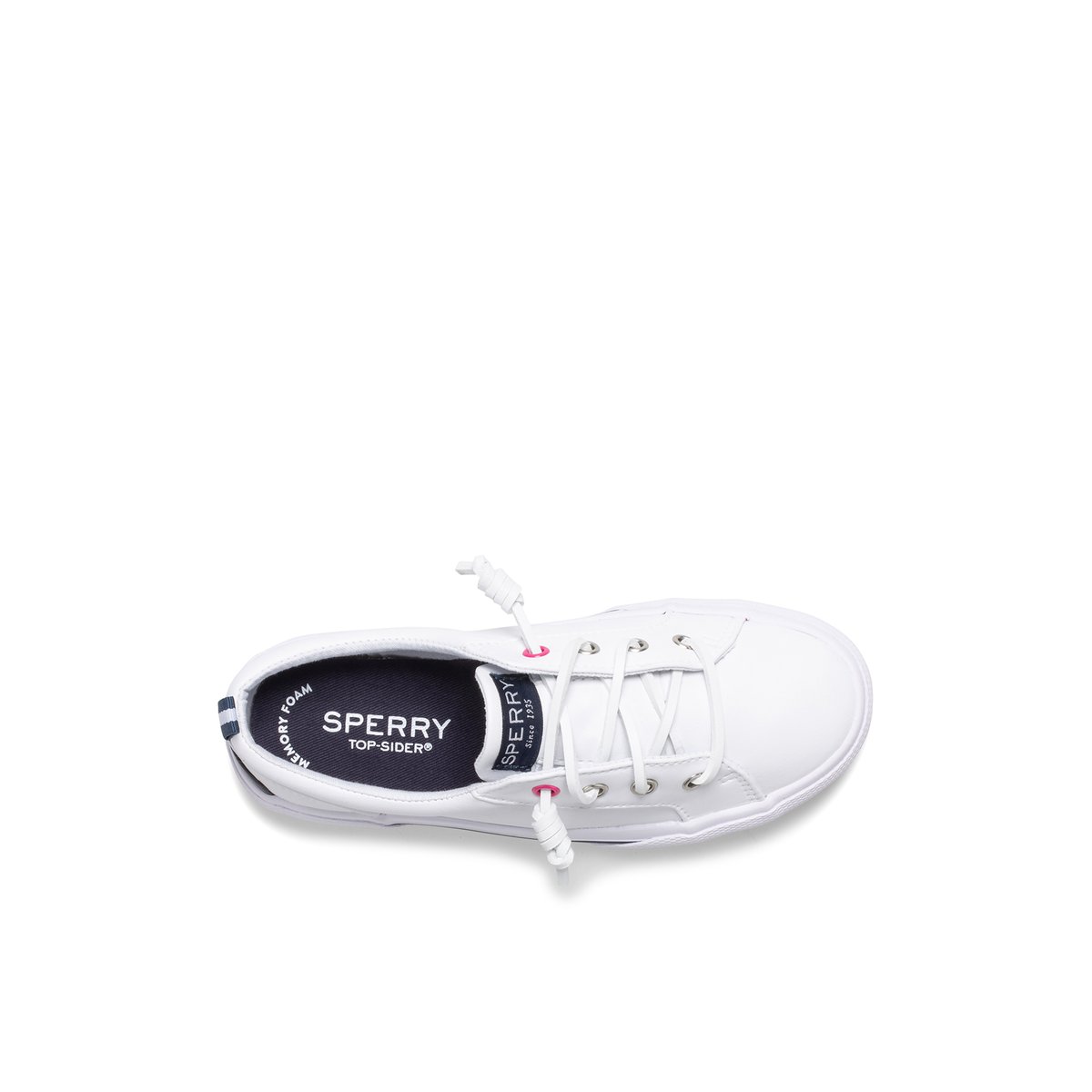 White Sperry Pier Wave Sneaker | 0546-OBXJP