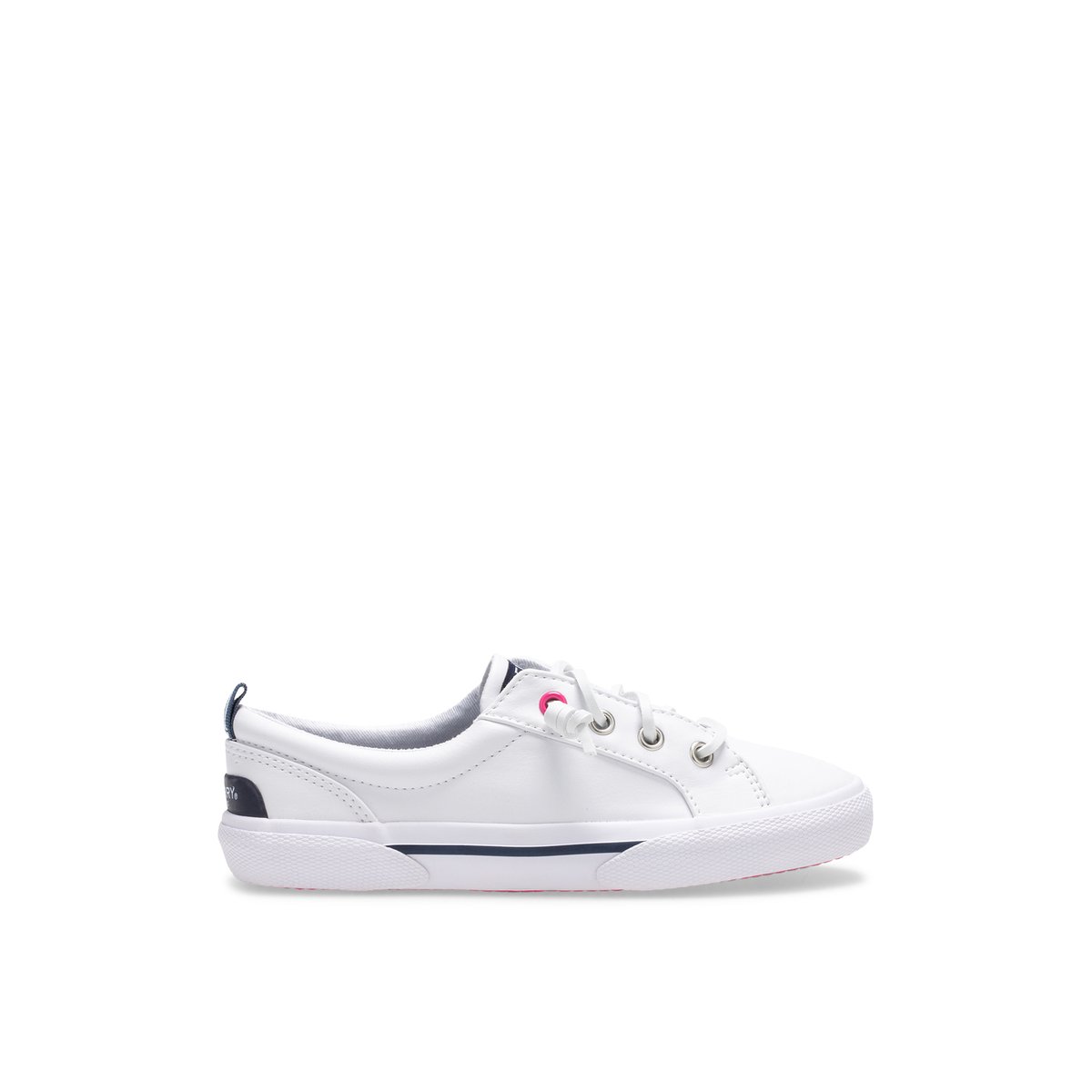 White Sperry Pier Wave Sneaker | 0546-OBXJP