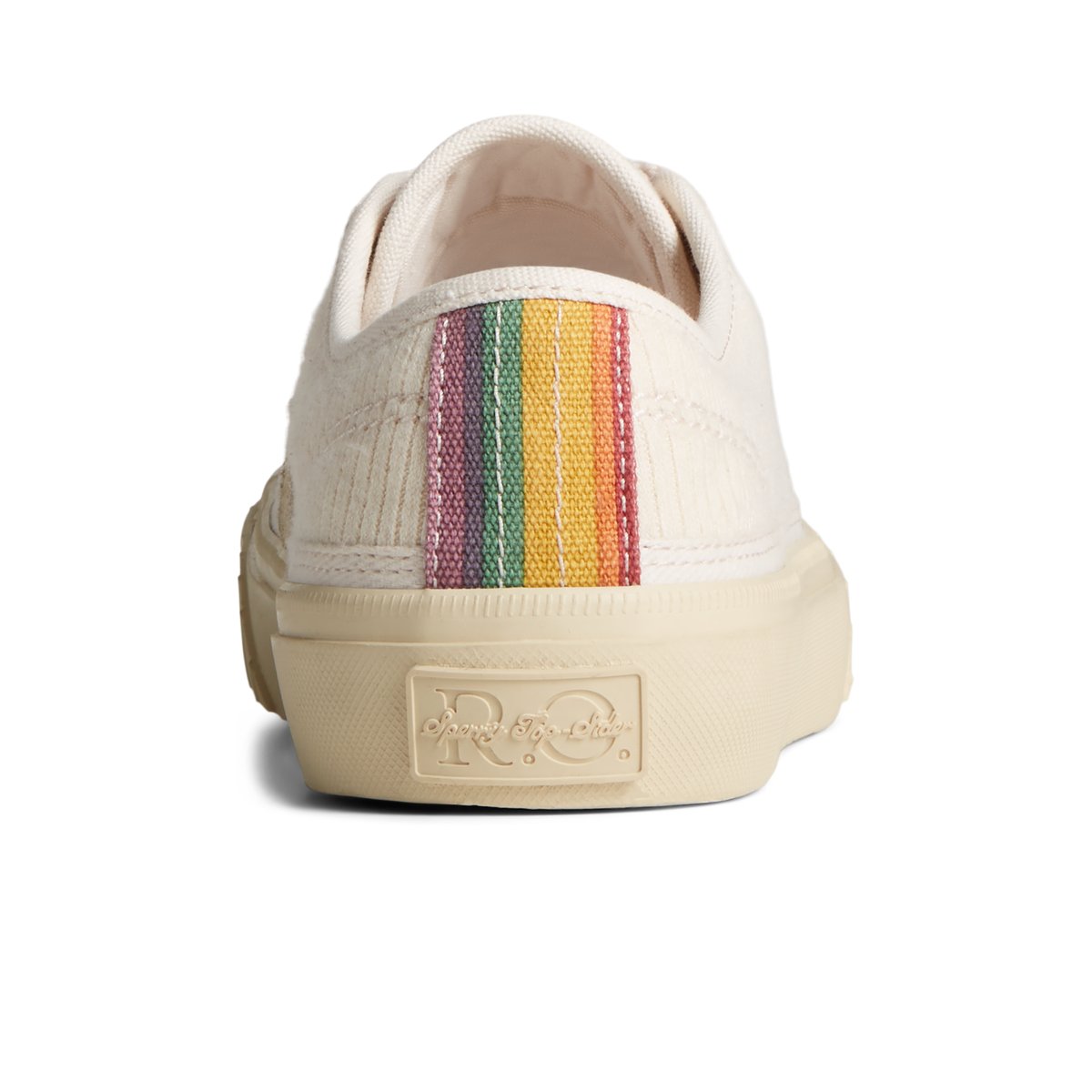 White Sperry Racquet Oxford Pride Sneaker | 0742-JAITZ