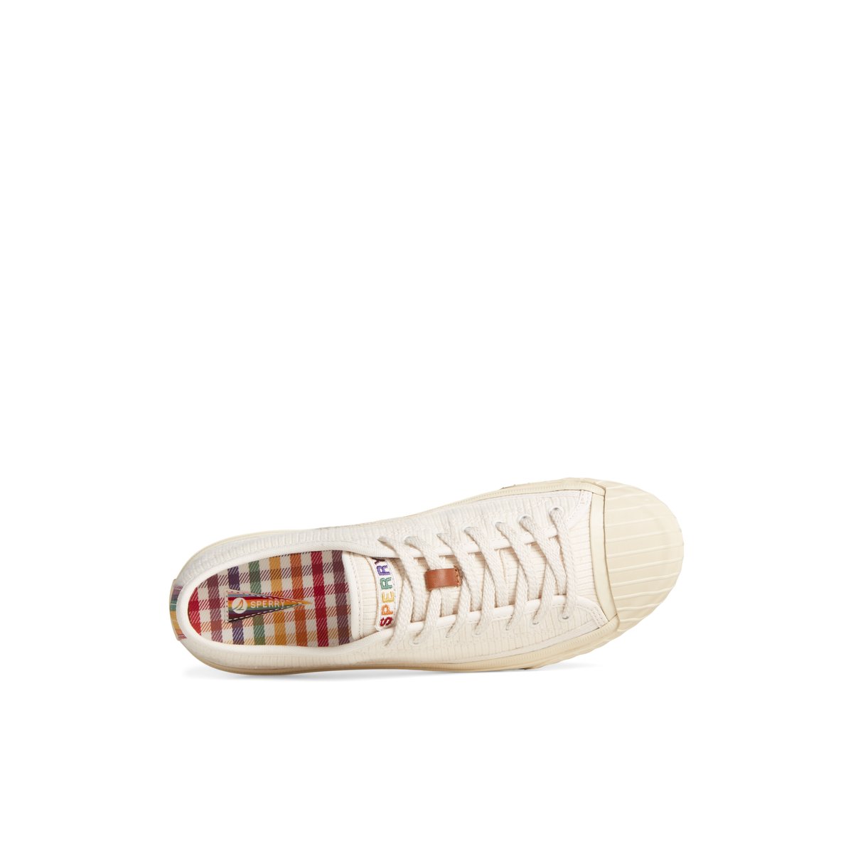 White Sperry Racquet Oxford Pride Sneaker | 0742-JAITZ