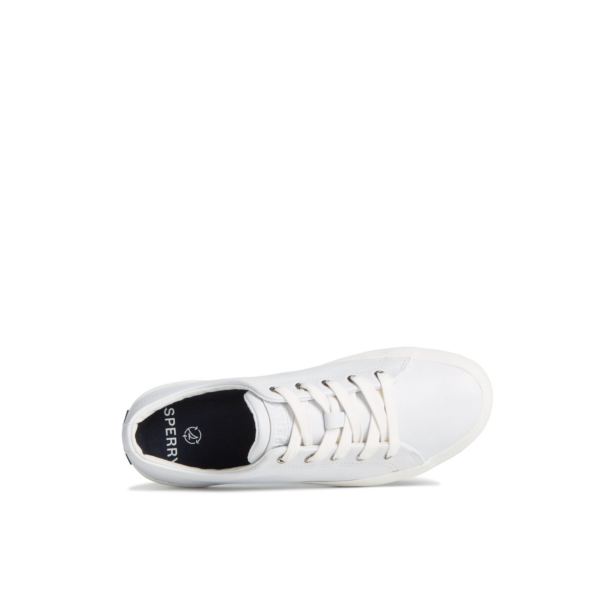 White Sperry Striper II LTT Leather Sneaker | 9143-WSAVQ