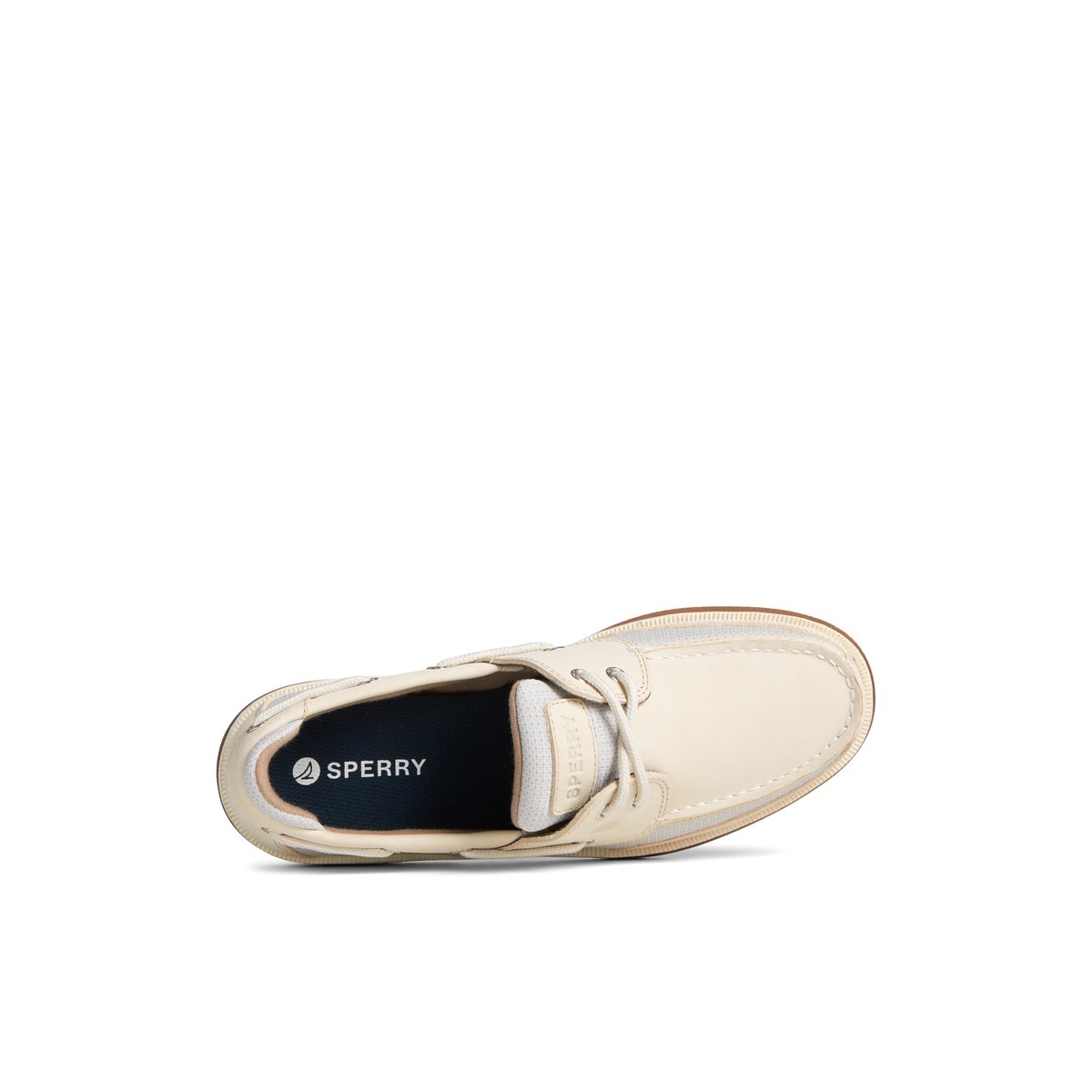 White Sperry Surveyor 2-Eye Boat Shoe | 0687-QUVDS