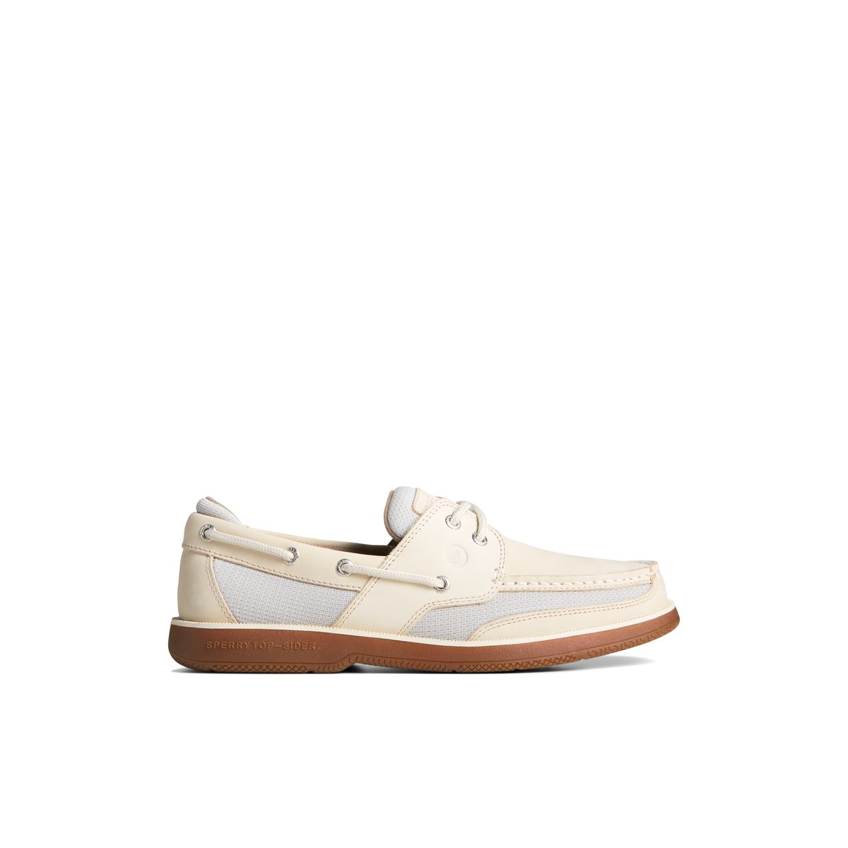 White Sperry Surveyor 2-Eye Boat Shoe | 0687-QUVDS